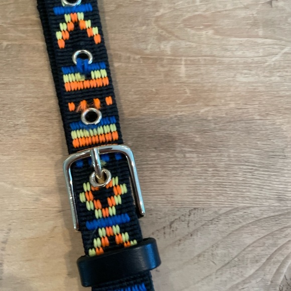 J Crew Women’s Colorful Embroidered Belt Aztec Southwestern Boho Tribal SM - Picture 6 of 9